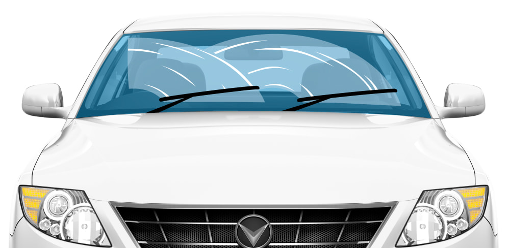 stripey car windscreen wiper